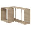 Outdoor Shelves 2 pcs Beige Poly Rattan