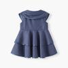 2025 Summer Princess Ruffle Dress: Solid Color Korean Style for Girls