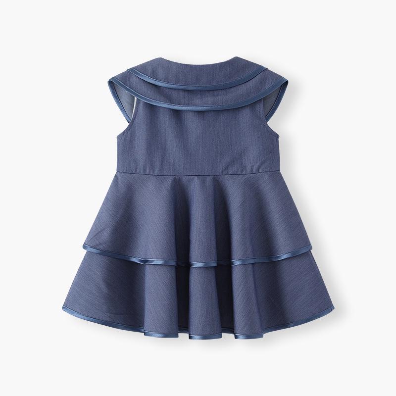 2025 Summer Princess Ruffle Dress: Solid Color Korean Style for Girls