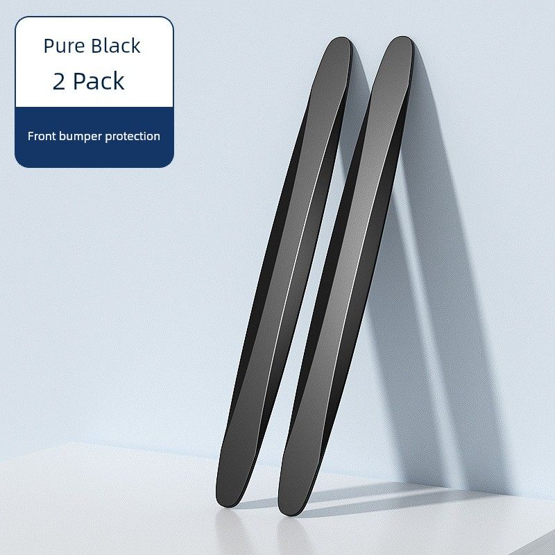 Car Bumper Anti-Collision Strip, Widened Front and Rear Bumper Protection Strip, Anti-Scratch and Anti-Scuff Strip, Thickened Universal Type Bumper Anti-Collision Strips Black 2 Pack
