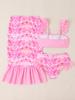 1 Set Bikini per Bambine Costume da Bagno a Tre Pezzi Costume da Bagno Bikini per Bambine Costume da Bagno per Neonate