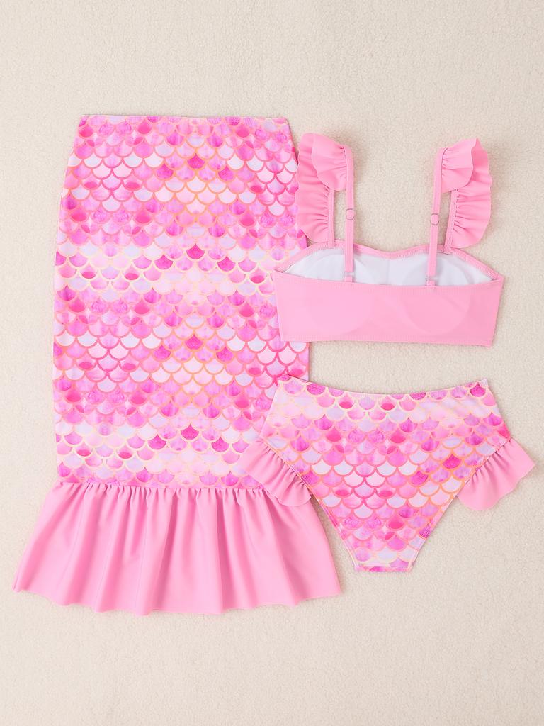 1 Set Bikini per Bambine Costume da Bagno a Tre Pezzi Costume da Bagno Bikini per Bambine Costume da Bagno per Neonate