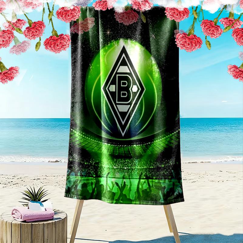 Asciugamano da Spiaggia con Stampa Borussia Mönchengladbach, Asciugamano Grande Morbido ad Asciugatura Rapida per Spiaggia Campeggio Nuoto