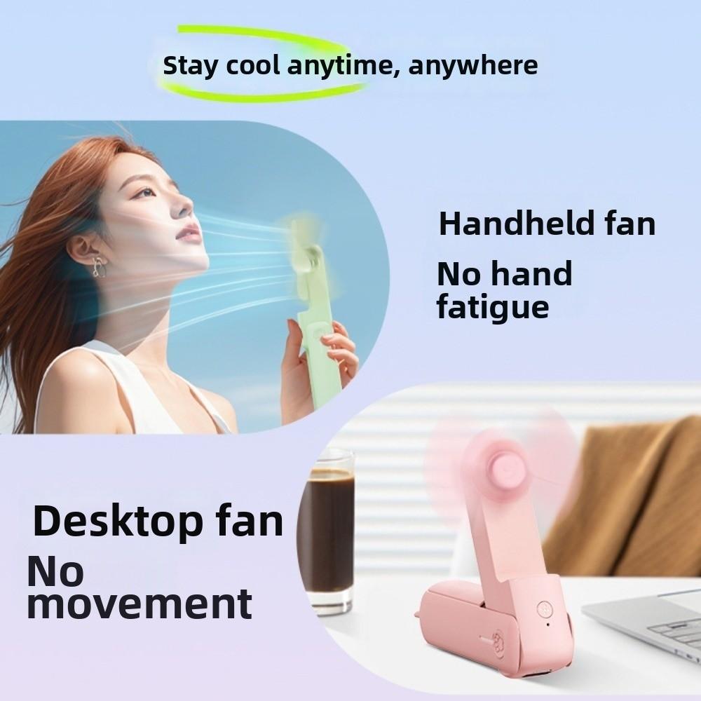 3 IN 1 Handheld Mini Fan 3 Gears Pocket Silent Fan Portable Folding Flashlight Fan  Summer Outdoor