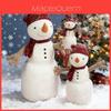 Plush Teddy Fur Snowman Toy With Hat And Scarf For Christmas Decor Gift