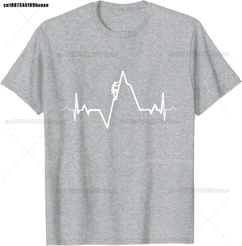 Climbing T-Shirt Heartbeat Rock Mountain Bouldering Gift T-Shirt
