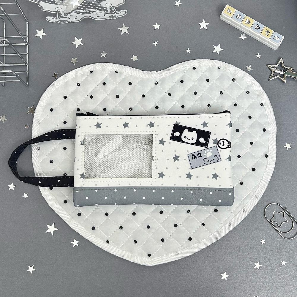 with Transparent Window Pencil Case Handheld Pencil Pouch Portable Pen Bag  Students