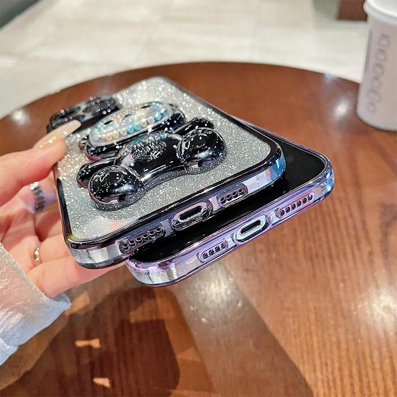 Candy Bear Stand Holder Glitter Phone Case For OnePlus 12 8T 9R 10 11 Pro 11R Nord CE 2 3 Lite  ACE 2V 3V N20 N30 5G Soft Cover