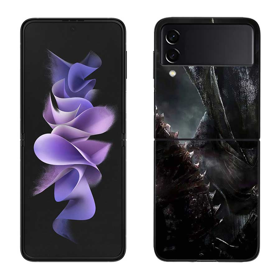Game Bloodborne Phone Case For Samsung Z Flip 7 6 5G Galaxy Z Flip 5 4 3 Black Hard Cell Cover Luxury PC Shell Coque