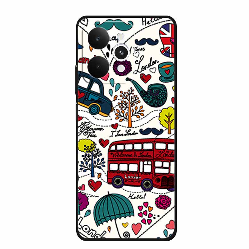 For Realme 15 15 Pro 5G Black Case 3D TPU Silicone Soft Back Cover For Realme C15 6.5" Funda Emboss Relief Flowers Bag Casing