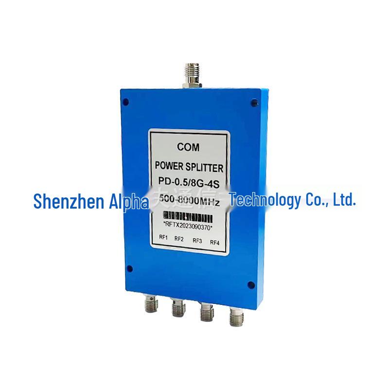 0.5-8GHz SMA RF Microstrip 1-to-4 Power Divider/Combiner 500-8000MHz