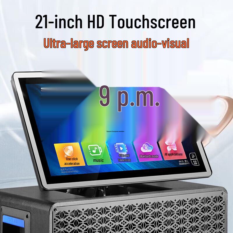 SAST All-in-One Car Karaoke System with 21-inch Display CN Plug (adapter Included)