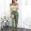 Women Long Harem Pants Comfy Elastic High Waisted OL Style Pencil Trousers 4 Colors