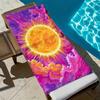 Sun and Dreamy Cloud Patterns polyester microfiber beach towel is highly absorbent, suitable for swimming and beach outings