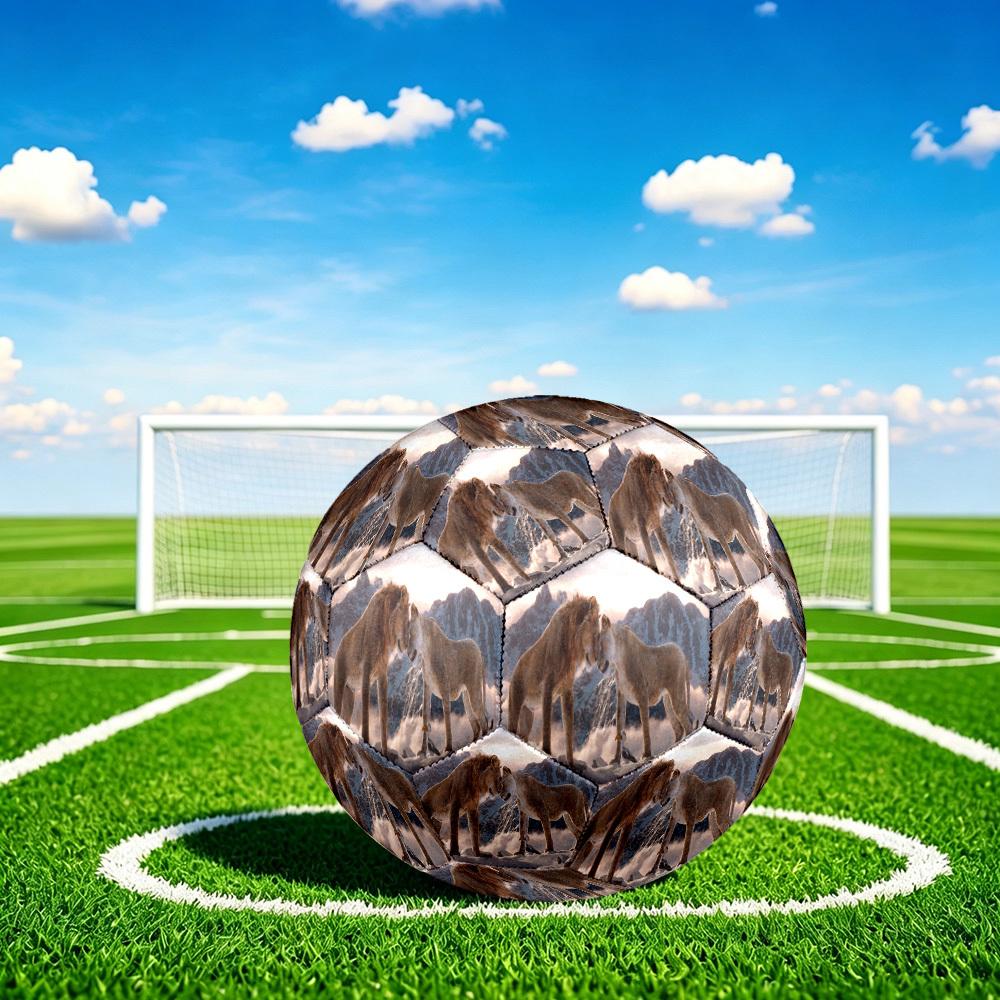 1pc Lion Love Snow Size 5 Soccer Ball Professional Match Training Football Indoor &Outdoor Sports Ball Lightweight Durable c6540