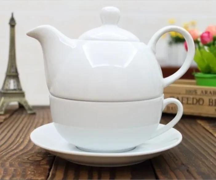 Ceramic Portable Creative Tea Set European Style One Teapot and One Cup Set Simple Household Flower Tea Cup Set Office Tea Set