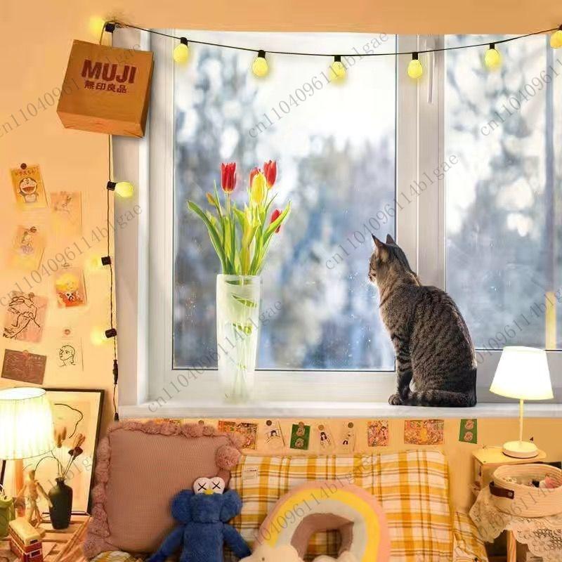 Beautiful Window Scenery Tapestry Popular Live-Streaming Background Room Bedroom Decor Dormitory Renovation Privacy Curtain