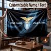 Custom Name Flannel Throw Blanket Lazio FC Pattern Warm Home Decoration