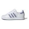 adidas Originals Superstar 2 Classic Comfortable Durable Low-Top Skate Shoes Women Sneakers White Purple JS1373