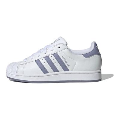 Originals Superstar 2 Classic Comfortable Durable Low-Top Skate Shoes Women Sneakers White Purple JS1373