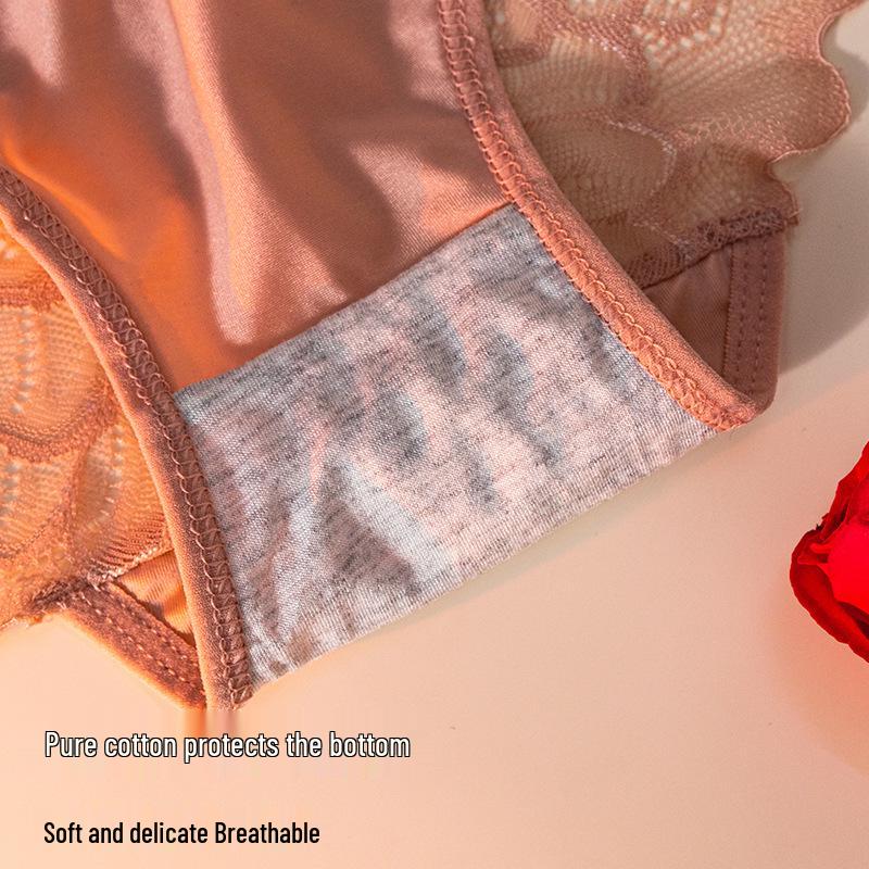 Satin Bow Mid-Rise Lace Panties - Sweet & Sexy