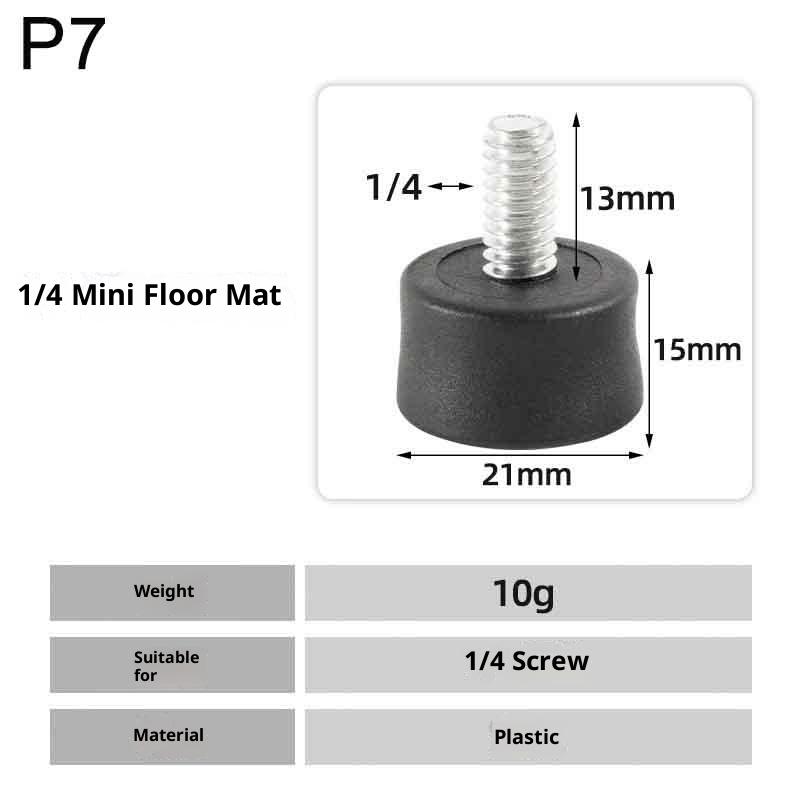 

1Pc Anti-slip Rubber Tripod Foot Pad - 3/8 1/4 M8 Spike Feet Universal Photography Accessories For Tripod Monopod