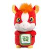 Cute Red Horse Plush Doll Horse Holding Mahjong Ornament Soft Desktop Zodiac Mascot Wealth Attracting Year of Horse Gifts