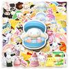 Cinnamoroll Melody Cute Stickers, 50 Sheets - Waterproof DIY Decor for Guitar, Notebook, Luggage