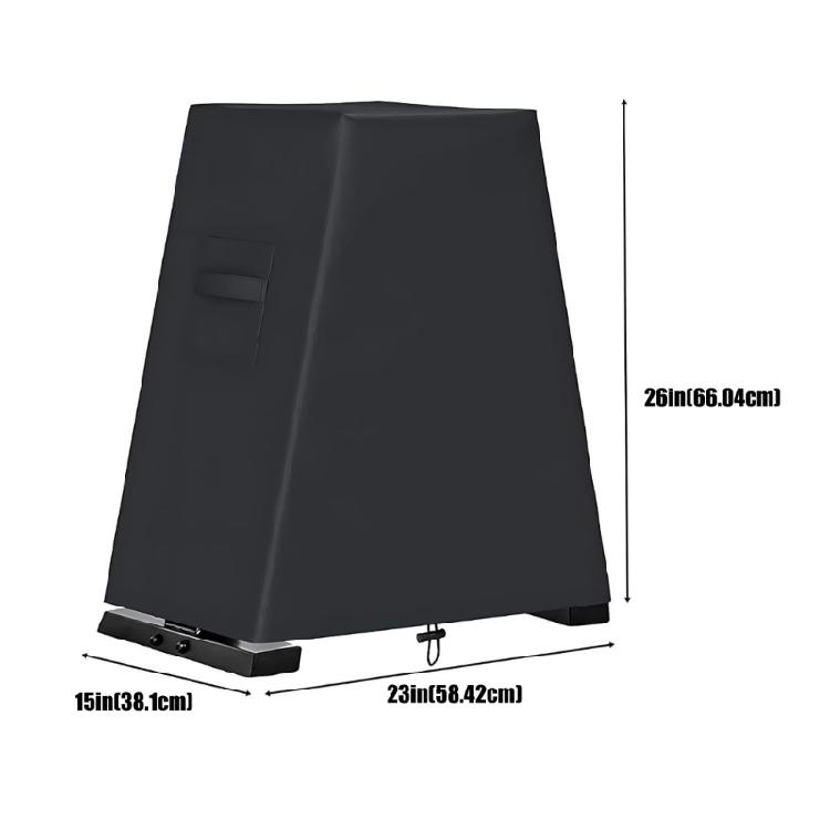 Black Dumbbells Stand Dust Cover for Training Spaces, Slip Over Oxford Fabric Cover That Helps Limit Direct Contacts with Settling Dust