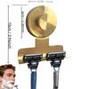 304 Stainless Steel Suction Cup Shaver Holder Shower Razor Hooks  For Bathrobes