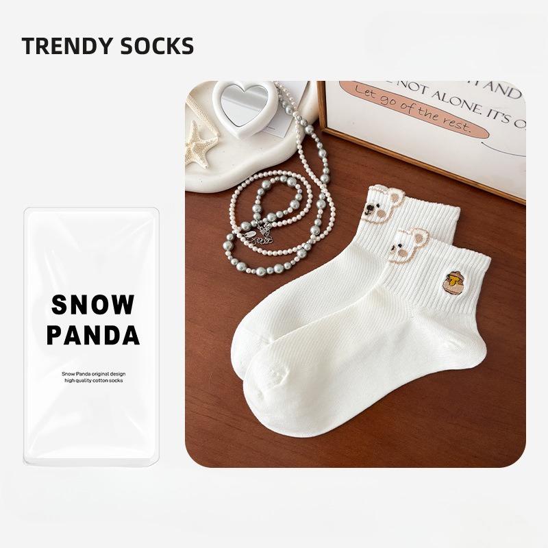 Ballet-style Cotton Socks for Children, Spring/summer Lightweight Pile Socks, Breathable Mid-calf Socks 1 pair