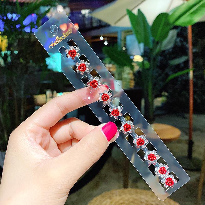 Princess Crown Baby Clip Hairstyle Children's Pearl Rhinestone Bean Buckle Hairpin Children's Girl Disc Hair Small Buckle Grab