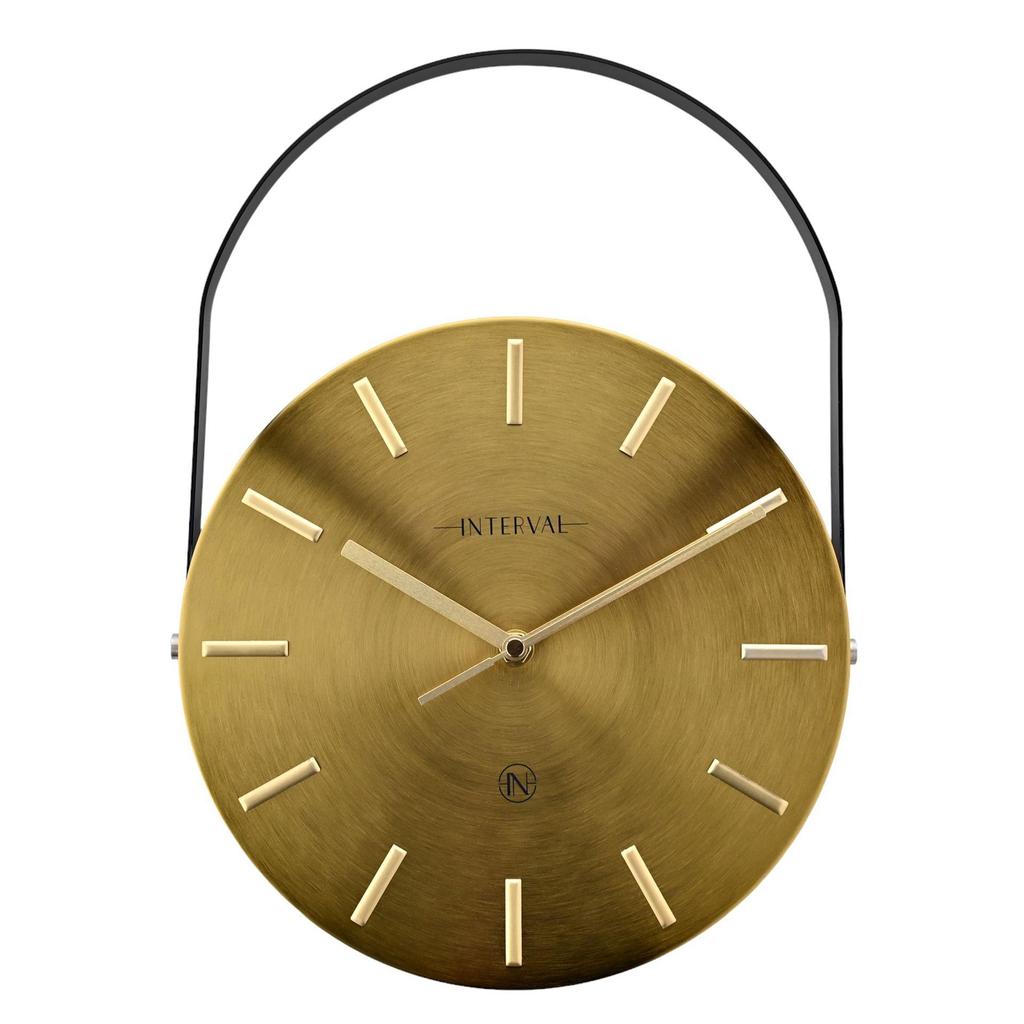 Interval Hanging Wall Clock - Gold