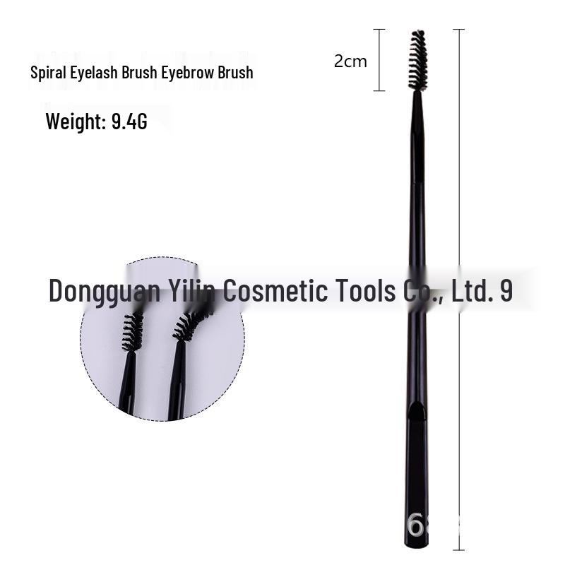 

W115 Eyebrow & Eyelash Brush: Double-headed with Bendable Spiral for Wax, Lotion, & Foundation Cream
