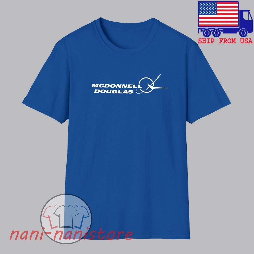 Mcdonnell Douglas Aerospace Muži#039;s Modrá Velikost S5XL Unisex Tričko