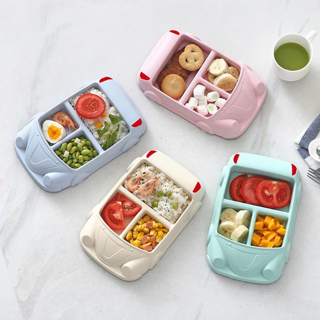 Baby Food Containers Infant Bamboo Fiber Training Dishes Feeding Sets Kids Tableware Bowl Cup Plates