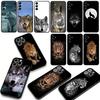 Leopard Stalking Wolf Art Phone Cover Case for Samsung Galaxy S25 S23 S22 S24 FE Ultra Plus A56 A05 A06 A15 A16 A57 S7 Edge