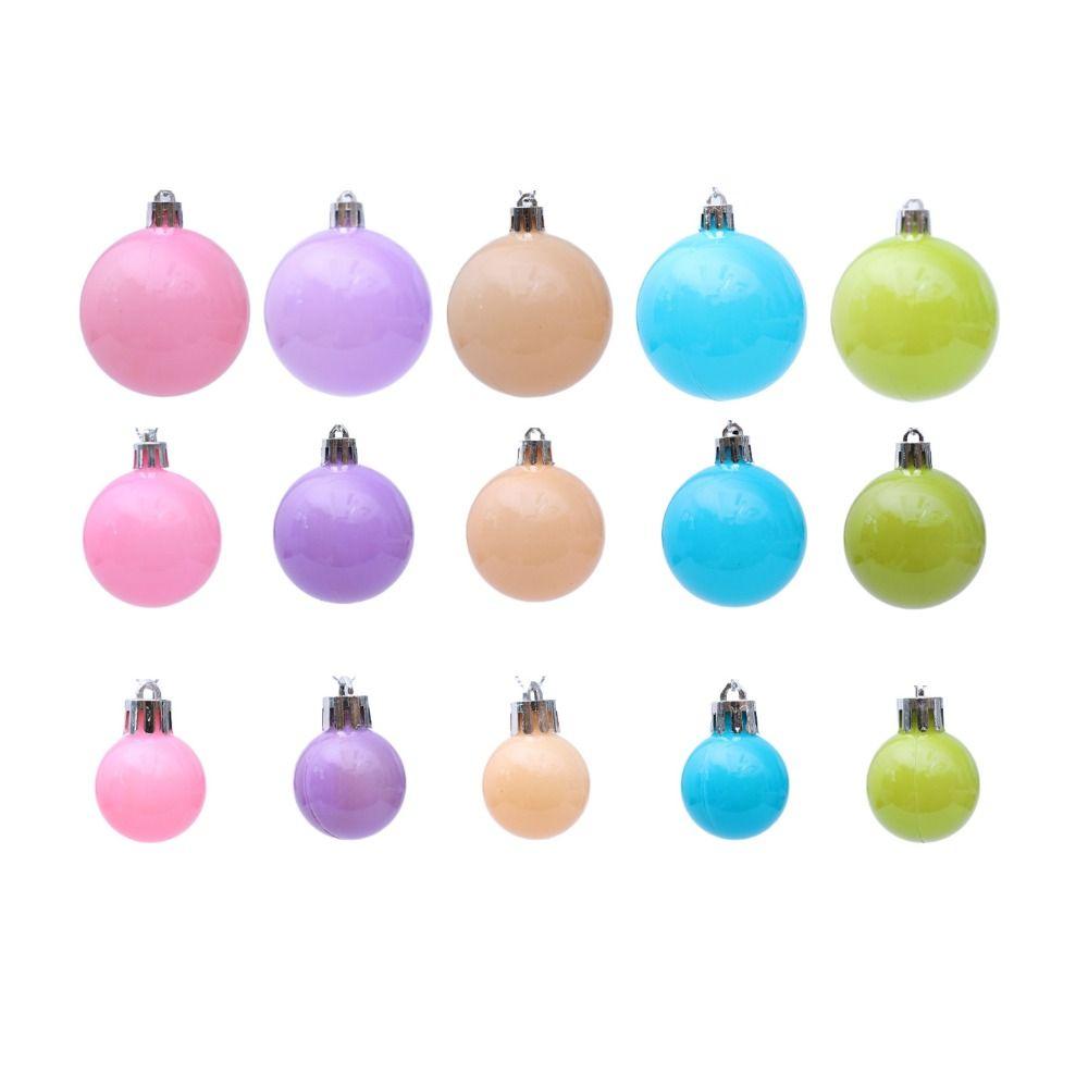 15/20pcs Plastic Christmas Ball Colorful Hang Bauble Ball Xmas Tree Hanging Ornament  Party