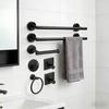 Stainless Steel Towel Rings Robe Hook Toilet Paper Holder Adhesive Towel Rack for Modern Bathrooms Easy to Install
