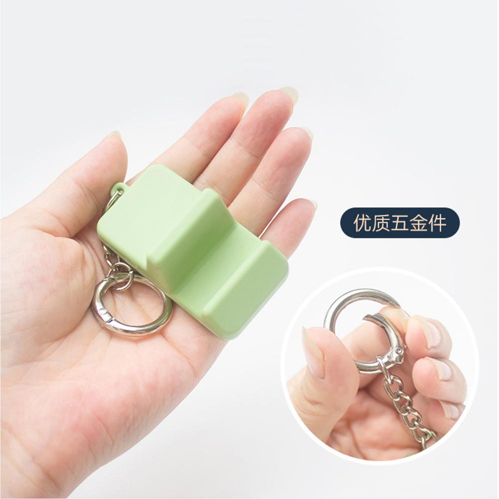 Portable Cell Phone Stand Keychain Mobile Travel Desk Holder Anti-Lost Hanging Bracket Pocket Mini Silicone Support Dock Mount