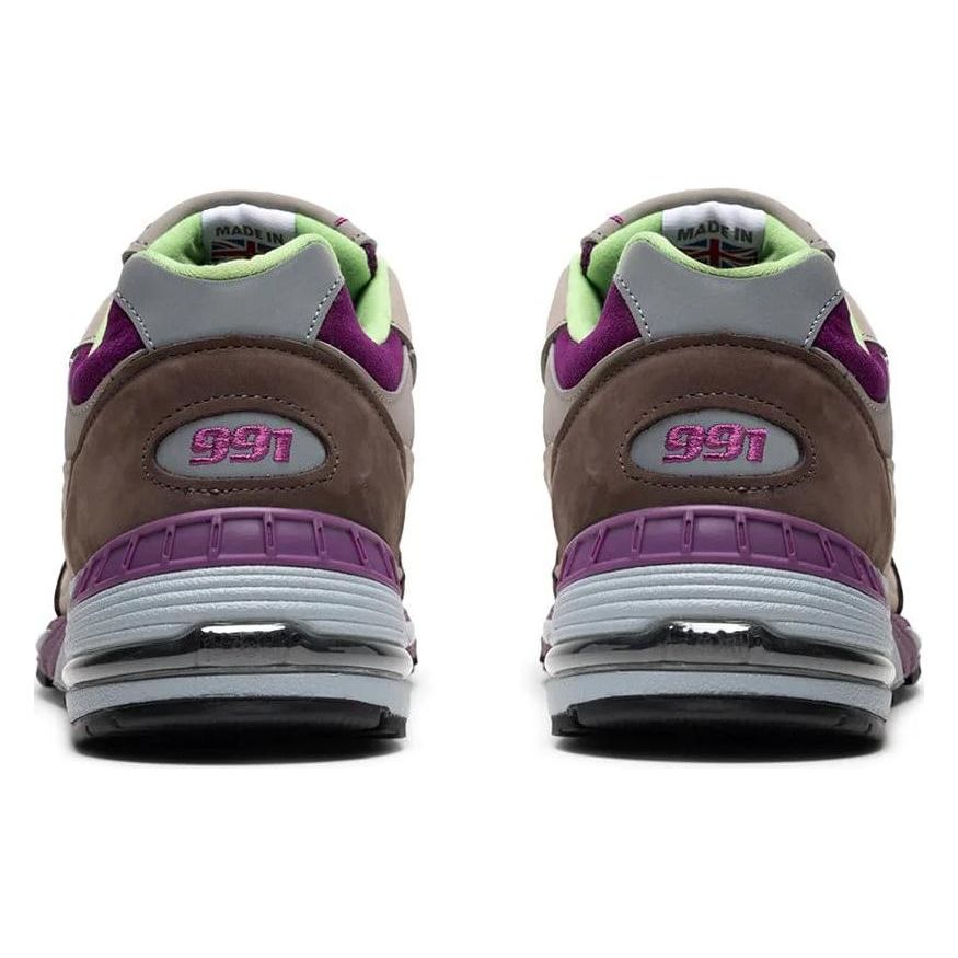Stray Rats X New Balance  991 Made In England Purple Green Women Sneakers Grey W991SRG