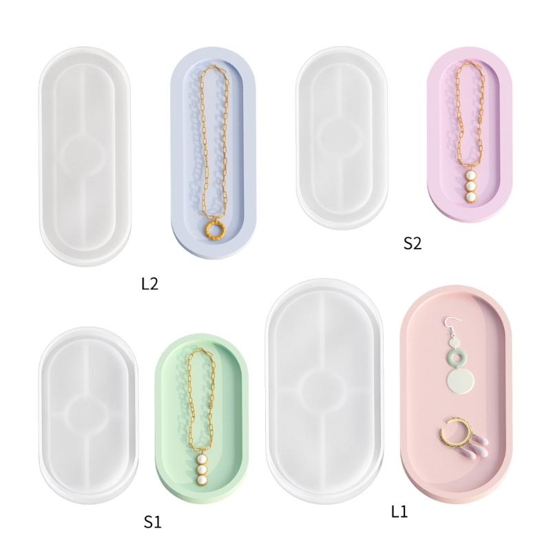 Epoxy Resin Mold Oval Plate Dish Cup Mat Silicone Mould DIY Crafts Decors Mold