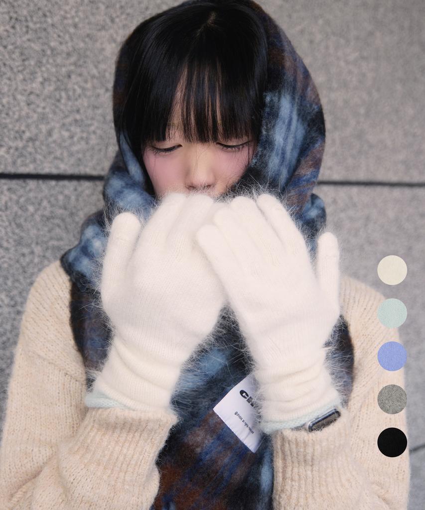 CHICKS Line Mohair Fingerhole Gloves (5 Colors)