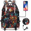 Game Moon Sun Print Backpack for Teens Students Boys Girls Casual Large Capacity Travel Daypack