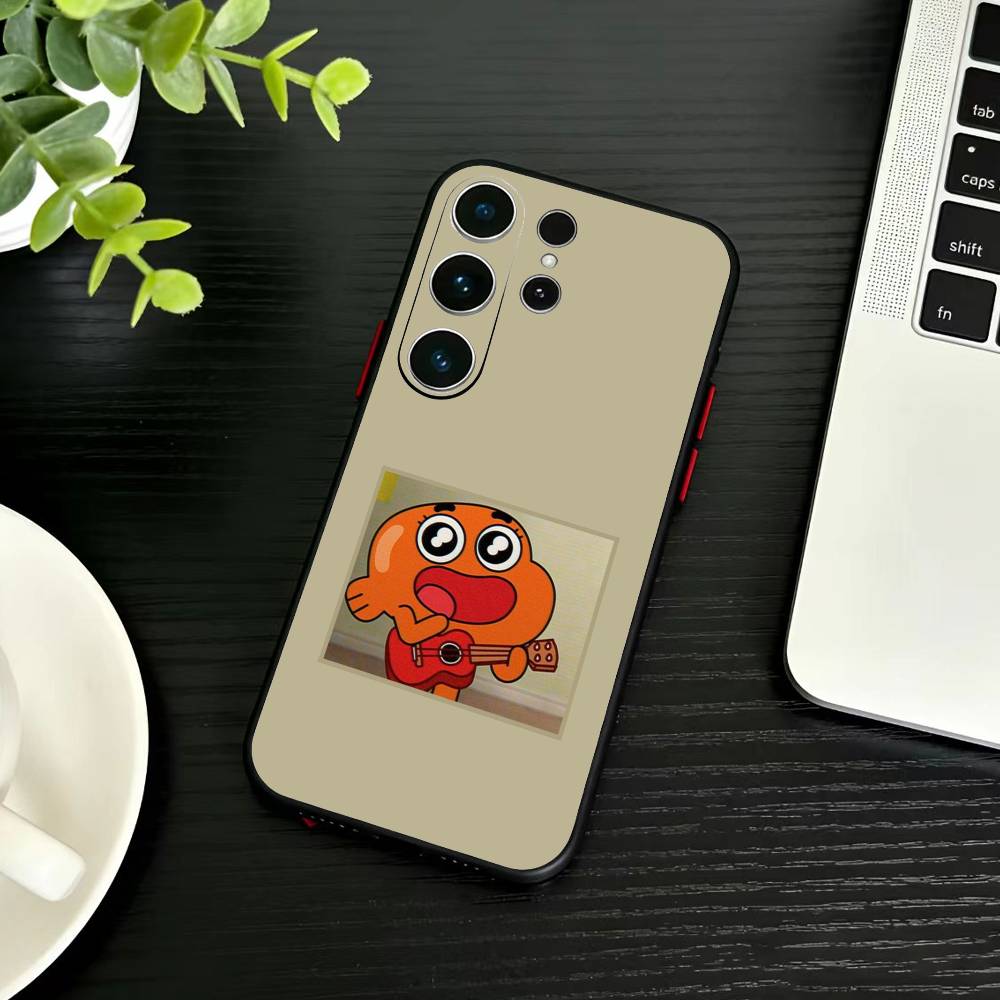 J-Gumball and Darwin Phone Case For Samsung S26,S25,S24,S23,S22,S21,S20,Ultra,Plus,FE Black Soft Cover