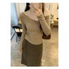 Elegant Spring Autumn Women's T-shirt 2026 Slim Fit Casual New Off Shoulder Top Fashion Long Sleeve Blouse Solid Color Sweet Clothing