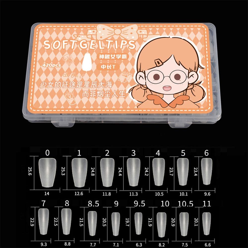 Gifts Ultra Short Matte Nail Tips Waterdrop Almond Shape Thin Seamless False Nails No Trace Artificial Nails
