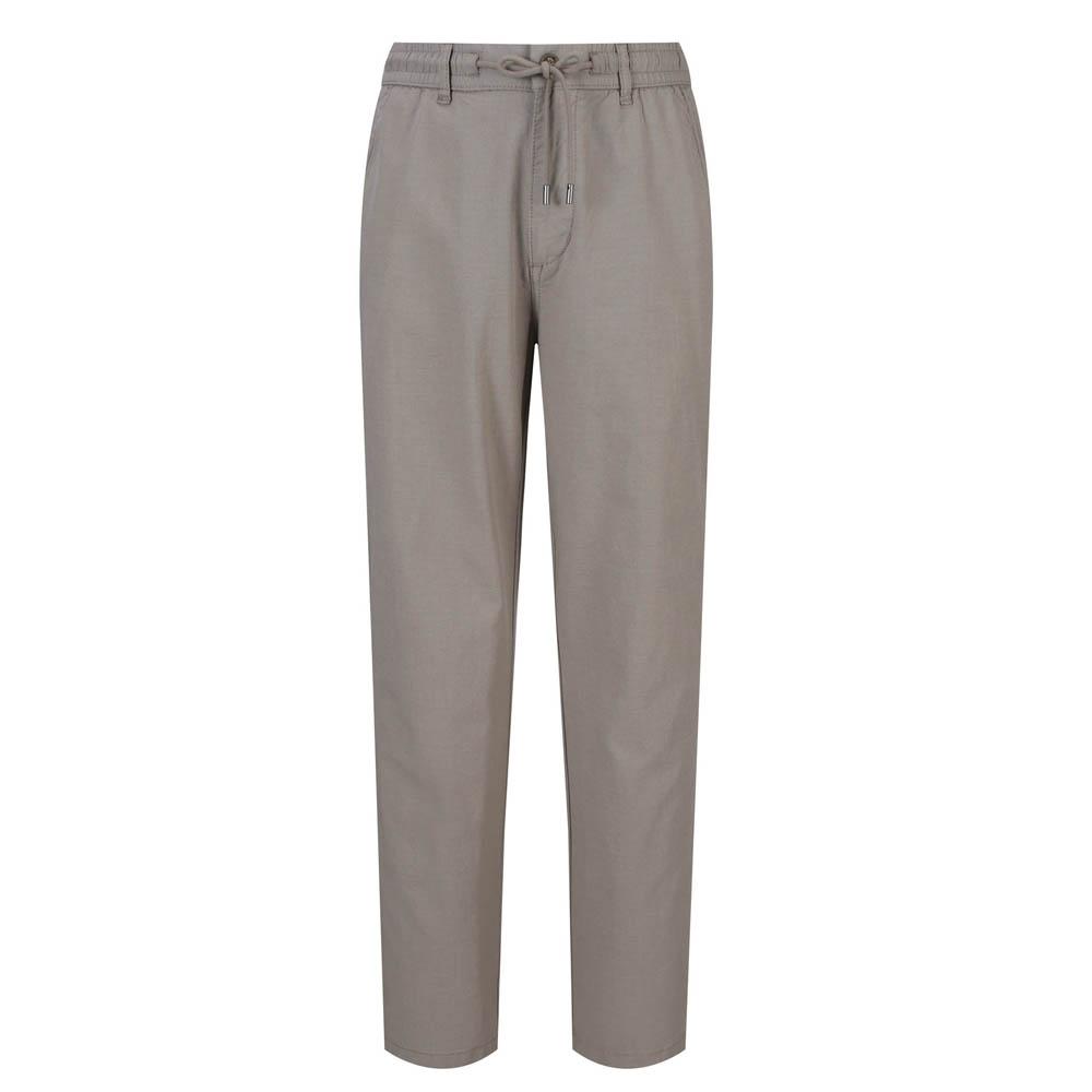 BUCKAROO Men'S Cotton Small Check Elastic Waist Chino Pants Beige
