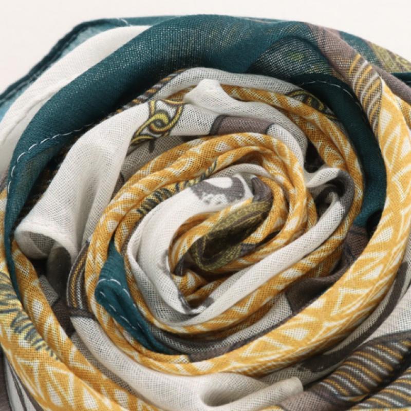 Shop   Women Diamond Pattern Scarf Green Drn Wsc 0652