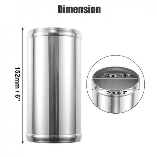 2pcs Car OD 3" Length 6" Aluminum Alloy Intercooler Pipe Intake Tube Straight